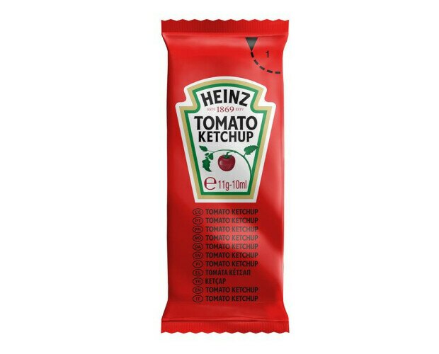 Ketchup en monodosis. Sobres Ketchup Heinz monodosis. Sobre 10gr.