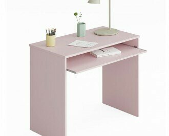 Mesa escritorio. Fabricada en melamina lila de altas calidades