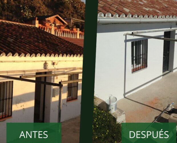 Antes y después. Ejemplo de rehabilitación de fachadas hecha por proPERLA.
