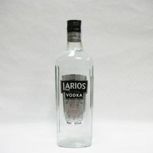 Vodka Larios. Graduación alcohólica: 37,5º