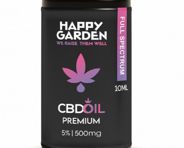 CBD Aceite 5%. El aceite de CBD al 5% de Happy Garden es perfecto principiantes.