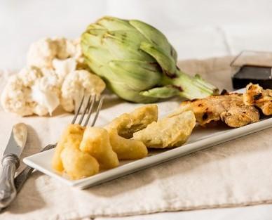 Alcachofas en tempura. Nutritivo, saludable y rico plato