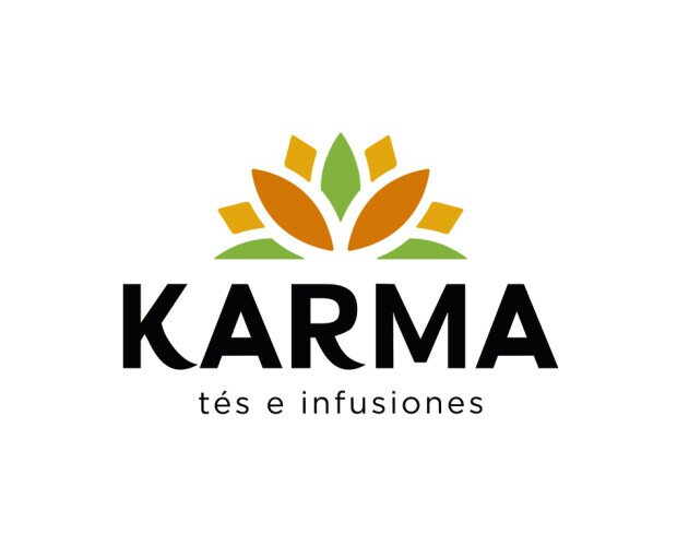 Logotipo Karma. Logotipo para marca de tés e infusiones