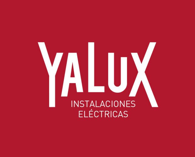 Logotipo Yalux. Naming y diseño de logotipo para empresa de instalaciones eléctricas.