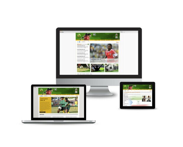 Web Campeonato fútbol. Diseño gráfico para página web campeonato fútbol femenino