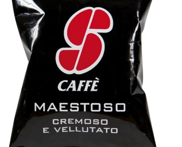 Esecafe Maestoso. Mezcla de refinados cafés de exquisita calidad Arábica y Robusta. Cuerpo denso, aroma