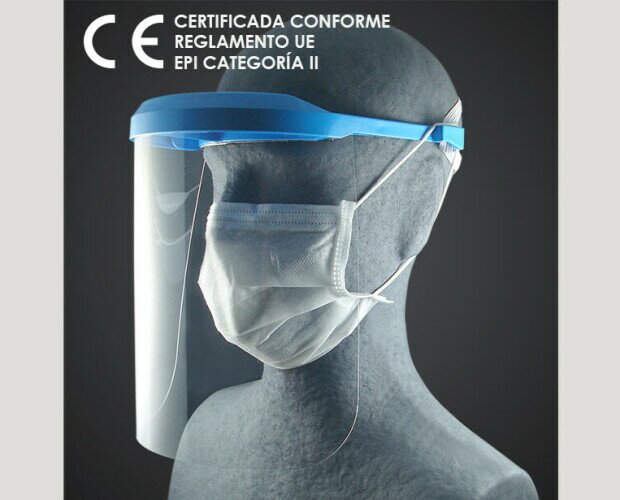 Pantalla Protectora Facial. Pantalla Protectora Facial Certificada CE, catalogada como EPI.