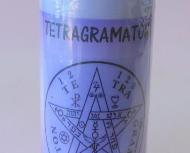Velón Tetragrammaton con amuleto. con Medalla Tetragrammaton elaborada en metal