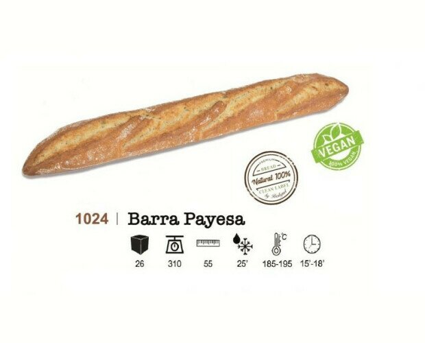 Barra payesa. Barra payesa elaborada con ingredientes naturales