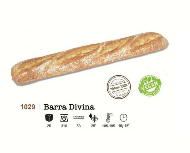Barra divina. Barra de pan divina 100% natural y vegano