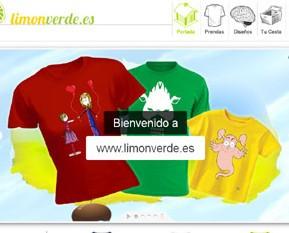 Limonverde. Web de venta de camisetas.