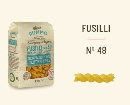 Pasta Italiana. Fusilli Rummo No. 48, en formato de 400gr
