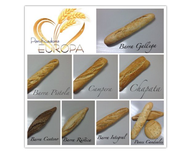 Variedades de panes. Nuestros panes de Panificadora Europa