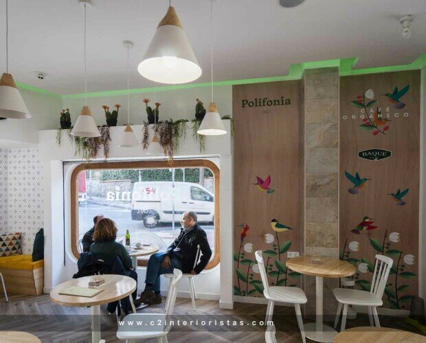 Diseño de cafetería en Málaga. Diseño de interiorismo y reforma de cafetería en Málaga