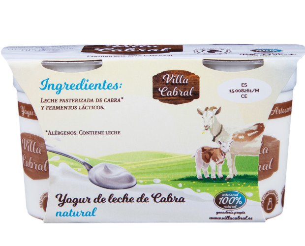 Yogur.Yogur de leche de cabra natural (2x125) gr.