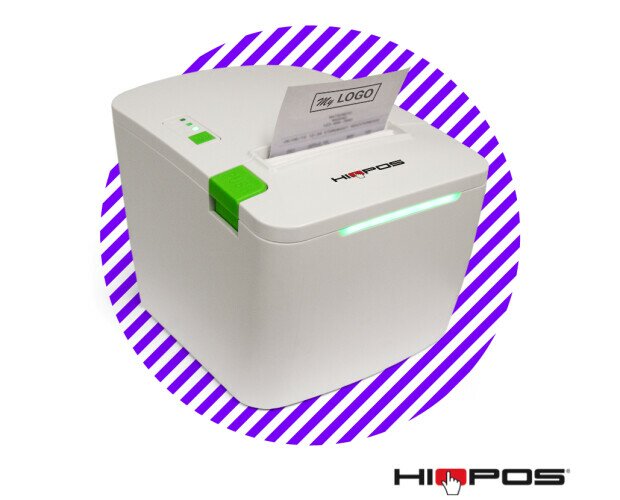Impresora Térmica de Tíquets. Impresora térmica de tíquets HioPOS® con avisador acústico y lumínico led frontal.