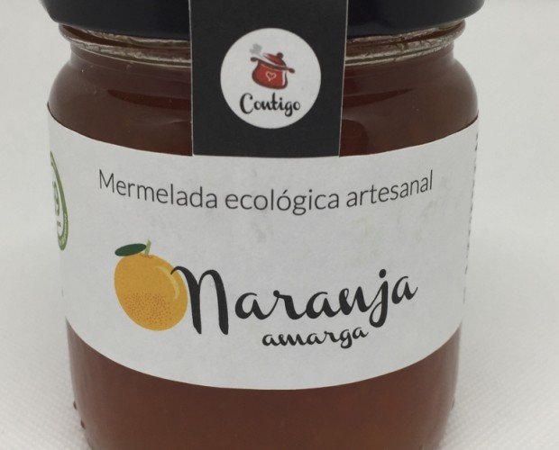 Naranja Amarga Eco. Naranja amarga de Sevilla*, azúcar semiblanco de caña**. Elaborado con 59g de fruta por 100g de mermelada.