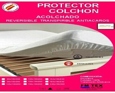 Protector  acolchado  reversible. Protector acolchado reversible fabricado en todos los tamaños