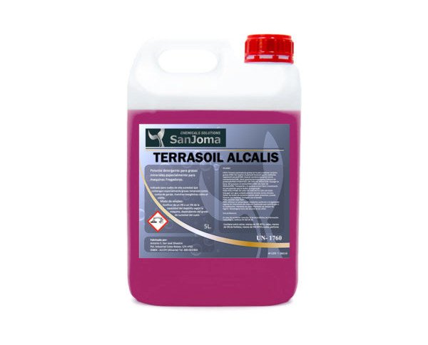 Terrasoil Alcalis Grasas Minerales. Potente detergente para grasas minerales especialmente para maquinas Fregadoras