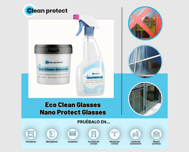 Limpiador de cristales ECO. Nano protección para la limpieza de cristales.