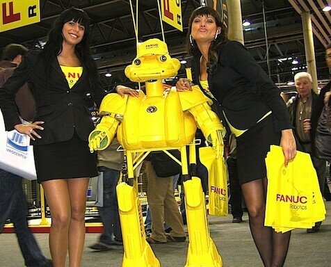 Robot interactivo para Fanucrobotic. Robot teledirigido para ferias de Fanuc robotics