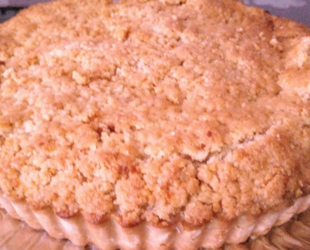 Apple Crumble Pie. Tarta de Manzana Americana, con 1,5 Kg de manzana, crumble de almendras mantequilla