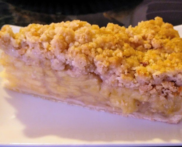 Apple Crumble Pie. Tarta de Manzana Americana, con 1,5 Kg de manzana, y crumble de mantequilla