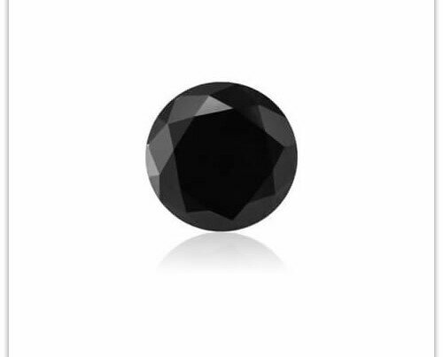 Diamante negro redondo. Diamante negro talla Brillante de 1 quilate +/- 5.7 milímetros AAA+