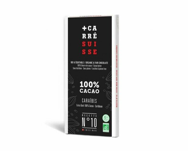 Caarré Suisse Negro. Chocolate 100% caribe, nuevo 80gr