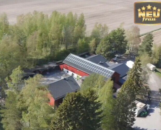 NeuFrau desde el aire. NEUfrau es una empresa familiar de Pori (Finlandia).