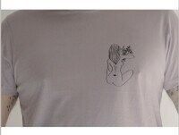 Camisetas Estampadas de Hombre. Camiseta dibujo de mujer en algodón