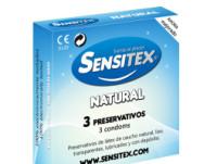 Preservativos. Cajita de 3 preservativos Sensitex Natural
