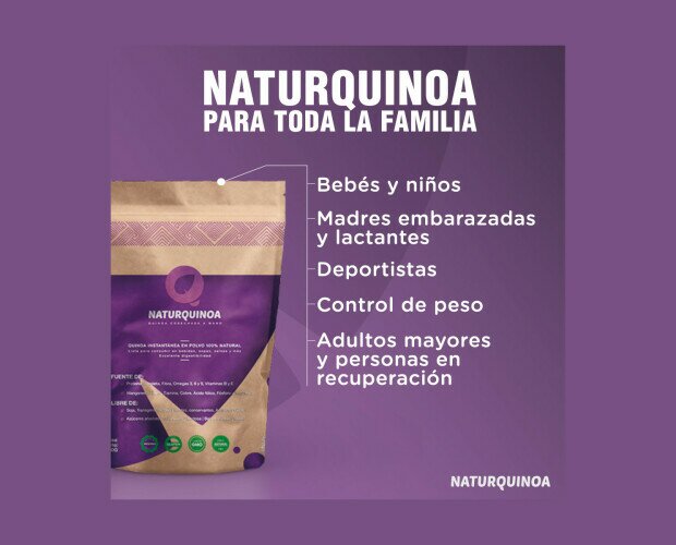 Harina de Quinoa.Bolsa doy pack de 500 gr. de quinoa instantánea en polvo 100% natural