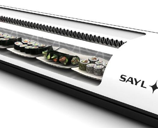 Vitrina sushi. Tecnología, diseño y conservación óptima de sushi y otras variedades de pescado