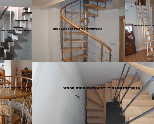 Collage Escaleras Kit Hnos rico. Ofrecemos carpintería en Madera de la mejor calidad