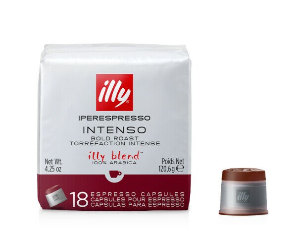 Café Intenso Illy. Bolsa de 18 capsulas de illy intenso iperespresso.