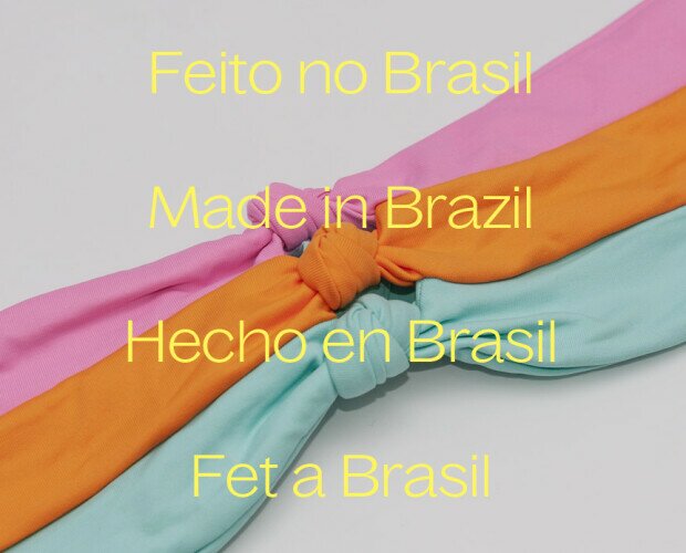 Made in Brasil. Todas nuestras prendas se confeccionan en Brasil por su reconocida calidad de tejidos