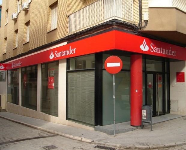 Rótulo Santander. Rótulo corporativo Banco Santander.