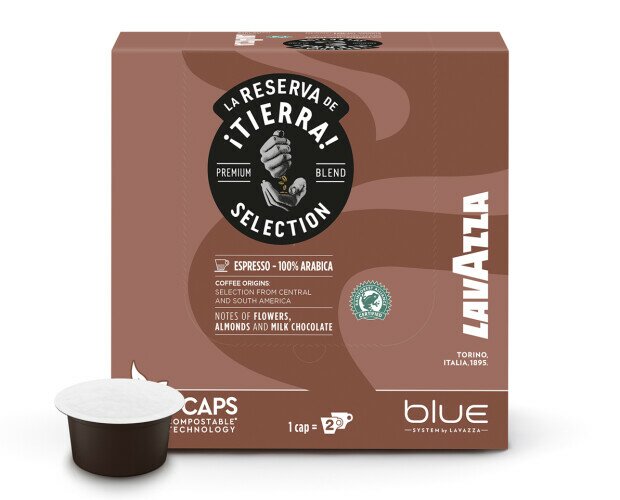 ¡TIERRA! Selection - Lavazza BLUE. Capsulas de café profesional compostable, compatibles con los sistemas Lavazza BLUE