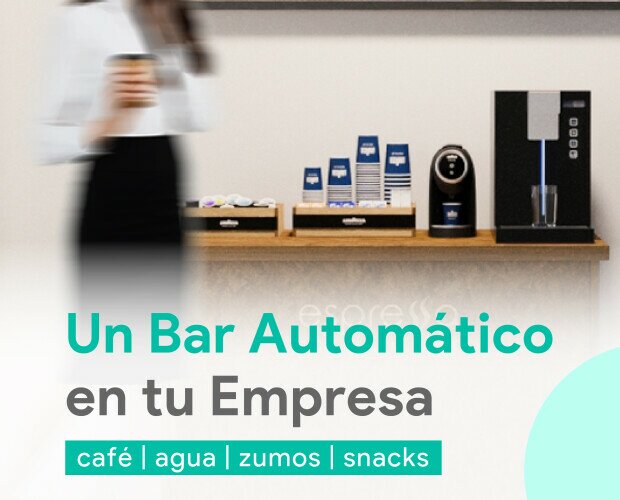 Bar automatico. Un beneficio para ti y tu empresa, un Bar automático en tus oficinas, con café