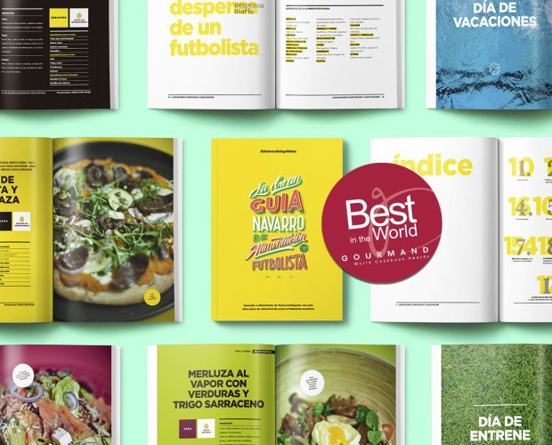 Diseño editorial. Premio al mejor libro en nutrición y deporte en los prestigiosos Gourmand Awards. Realizado para Herbolario Navarro y Villareal CF