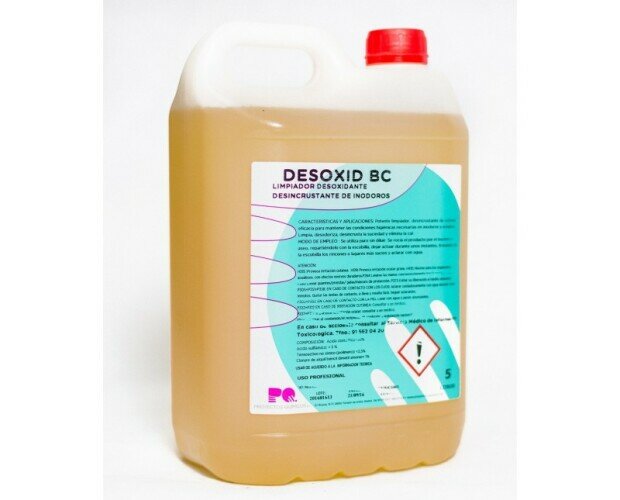 Limpiador Desoxidante. Es un limpiador que actúa con propiedades desoxidantes-desincrustantes