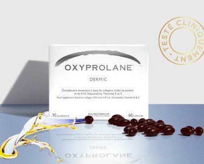 Oxyprolane Dermic. Suplemento dietético destinado a estimular la síntesis de colágeno