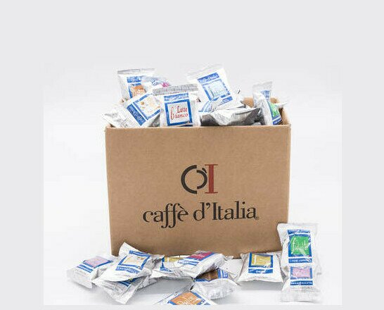 Caja de cápsulas de café. Caffe de italiano ecológicamente sostenible: Terraria