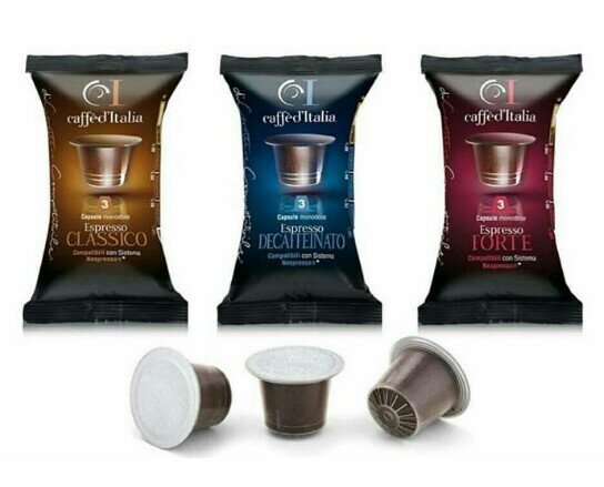 Cápsulas de caffé d'Italia. Cápsulas compatibles con máquinas Nespresso