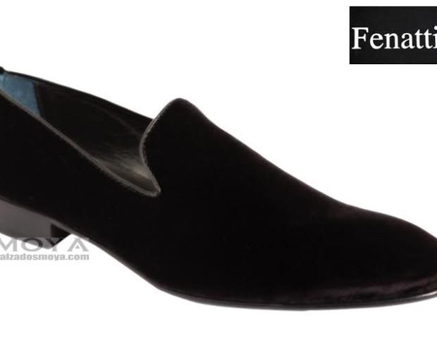 Zapato Fenatti. Zapato fabricado en Almansa en terciopelo