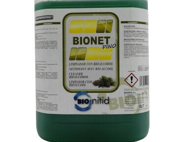 Friegasuelos Bionet Pino Garrafa 5. Detergente concentrado con bioalcohol ideal para todo tipo de suelos y superficies