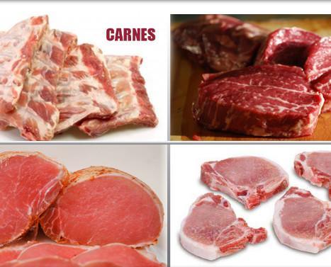 Carnes. Contamos con varios cortes de carne de cerdo y ternera