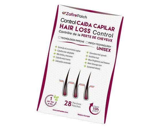 Zafire Patch Control Caída Capilar. Tecnología parche, para el control de la caída del cabello. Pack 28 parches. Unisex.