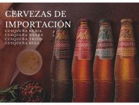 Cerveza de Importación. Cervezas de importación. Origen Perú. Cusqueña Rubia, Cusqueña Negra. Trigo y Roja